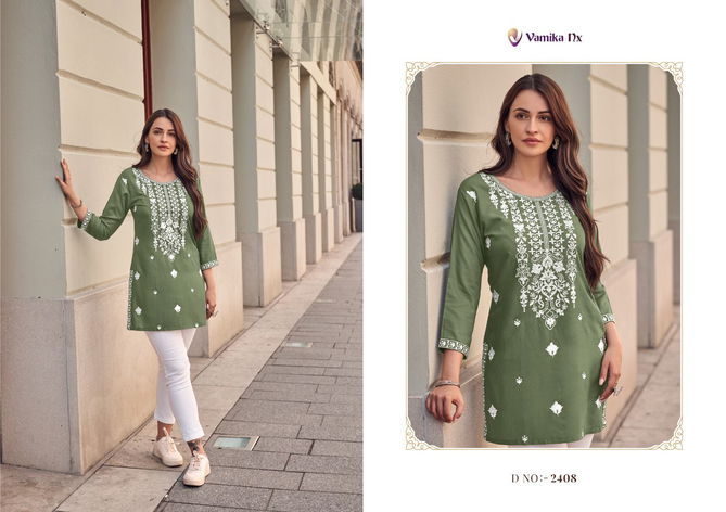 Ruhana Vol 2 By Vamika Nx Rayon Ladies Tunic Top Wholesale Shop In Surat